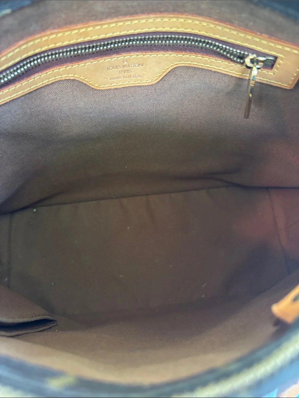 Louis Vuitton Piano Brown Monogram Canvas Tote with Tan Straps